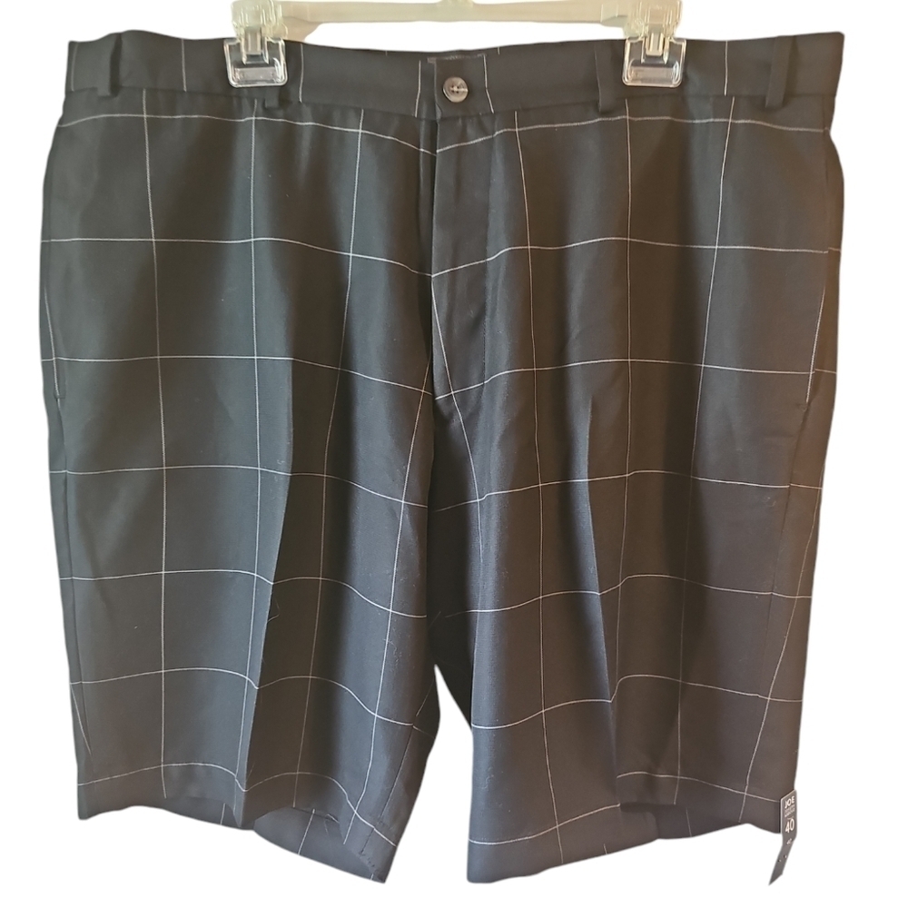 Joe Joseph Abboud sz 40 black white panel dress shorts new